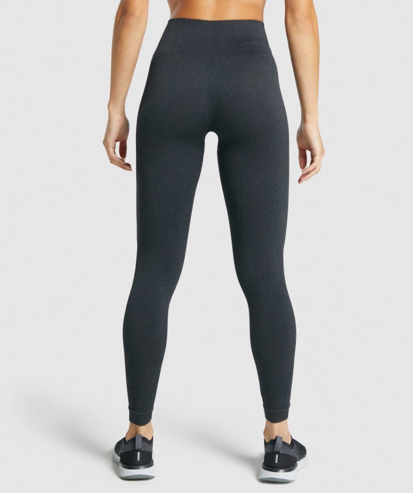 Legginsy Gymshark Adapt Fleck Seamless Damskie Czarne | PL 824DUJ